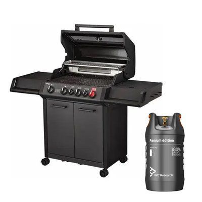 ГРИЛЬ ENDERS MONROE PRO 4 SIK TURBO - SHADOW + БАЛОН ГАЗОВИЙ З ВІДСІКАЧЕМ HPCR-G.5, 24,5 Л 838533К2 фото