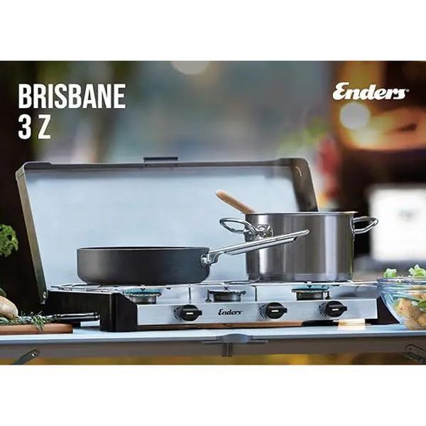 ПОРТАТИВНА ГАЗОВА ПЛИТА ENDERS BRISBANE Z 3 X 2,3 КВТ З ЗАПОБІЖНИКОМ 1861 фото