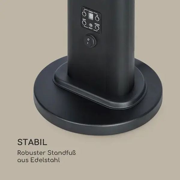 ІНФРАЧЕРВОНИЙ ЕЛЕКТРИЧНИЙ ОБІГРІВАЧ BLUMFELDT HEAT GURU PLUS BLACK, 1,2 КВТ 10035095 фото