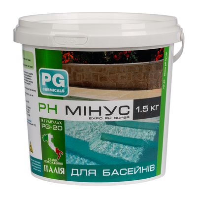 PG-20 рН мінус 1.5кг (Італія) в гранулах з буферним ефектом, 062001 PG-20.1.5 PG-20.1.5
 фото