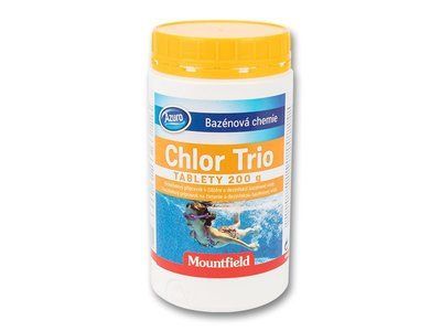 Комбінований хлор в таблетках 200 г Azuro Chlor Trio 1 кг 3BCH1003 фото