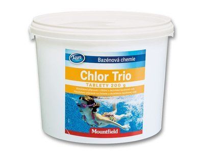 Комбінований хлор в таблетках 200 г Azuro Chlor Trio 3 кг 3BCH1002 фото